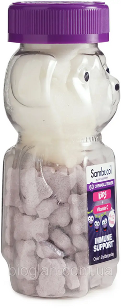 Sambucol Kids Chewable Teddies №60 ведмежуйки (Самбукол Теддіс для дітей від 4 до 12 років) 0000003252 фото