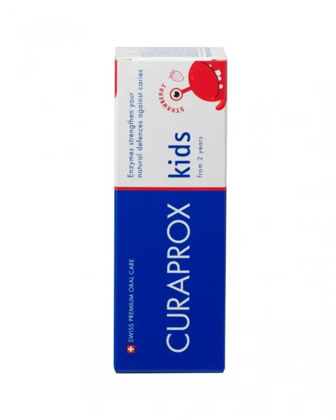 Curaprox Дитяча зубна паста "Curaргох" з фтором з 2-х років, ПОЛУНИЦЯ, 60мл 0000001803 фото