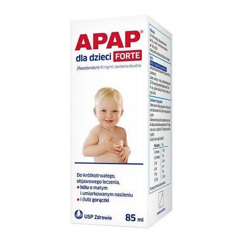 APAP FORTE 40mg/ml Сироп парацетамол, 85ml 0000000991 фото