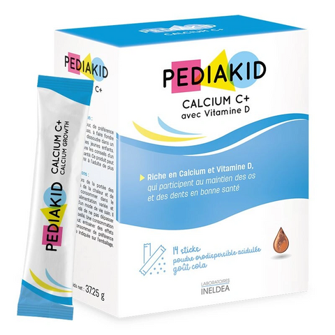 PEDIAKID CALCIUM C+ Стіки для розсмоктування КАЛЬЦІЙ С+ для зміцнення та зростання кісток та зубів, 14 стіків 0000001625 фото