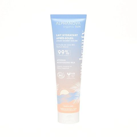 ALPHANOVA Organic Sun Органічне зволожуюче молочко після засмаги для обличчя та тіла з ароматом моної, 150 мл 0000004187 фото