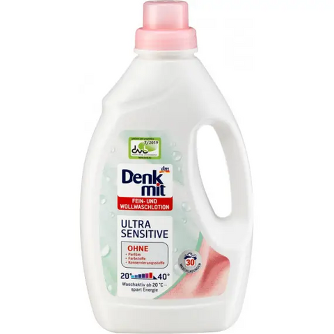 Denkmit Ultra Sensitive Гель для прання для делікатних тканин і вовни, 1,5л 0000001779 фото