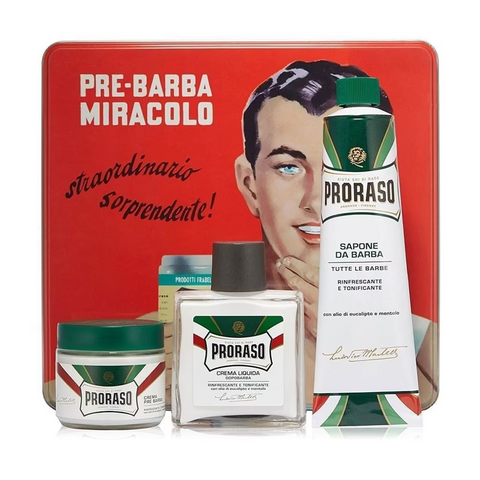 Proraso набір для чоловіків (крем для голін 150 мл + бал після гол 100 мл + крем перед брит 100 мл) 0000001934 фото