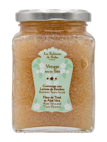 La Sultane De Saba Body Scrub Tiare Flower & Aloe Vera Скраб бамбуковий для тіла Масло Тіаре та Алое Вера, 300мл 0000001639 фото
