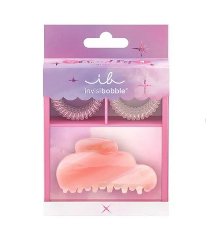 Invisibobble SET CloudPop (6 резинок SLIM та 1 заколка CLAW) Подарунковий набір 0000002142 фото