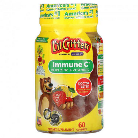 LIL Critters Вітамін С з цинком та вітаміном D, 60жуйок 0000000859 фото