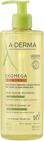 ADERMA EXOMEGA CONTROL Зволожувальна олійка для душу для сухої та атопічної шкіри, 500мл 0000000556 фото
