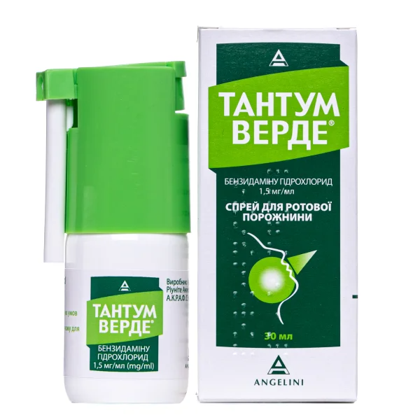 TANTUM VERDE 1,5 mg/ml Spray Спрей від болю в горлі, 30мл 0000003248 фото